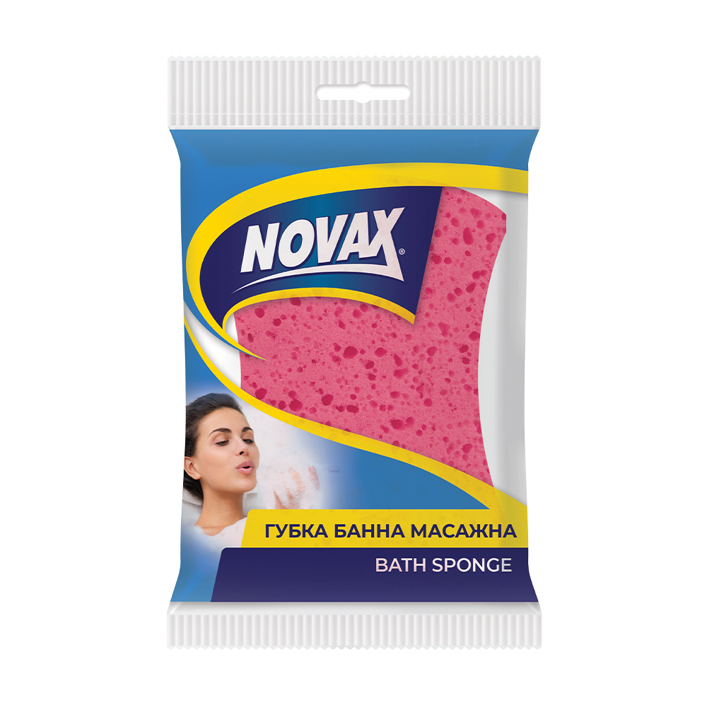 Губка банна Novax Bath Sponge рожева